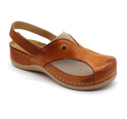 LEON 913 LEON Comfort női bőr szandál (LEON1087-barna40)