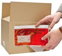  Okmánykísérő tasak, C/5, öntapadós, 240x185 mm, piros - officeland