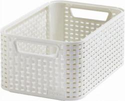 Keter Rattan hatású kosár, 6l, törtfehér, CURVER Style S - officeland