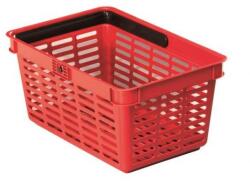Durable Bevásárlókosár, műanyag, 19 l, DURABLE, piros