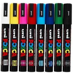 uni Dekormarker, 1, 8-2, 5 mm, UNI Posca PC-5M, piros