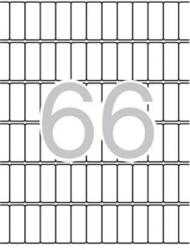 APLI Etikett, 12x30 mm, kerekített sarkú, A5 hordozón, APLI, 990 etikett/csomag