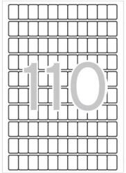 APLI Etikett, 12x18 mm, kerekített sarkú, A5 hordozón, APLI, 1650 etikett/csomag - officeland