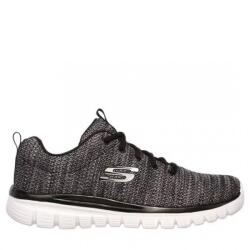 Skechers cipő GRACEFUL - TWISTED FORTUNE (12614BKW365)