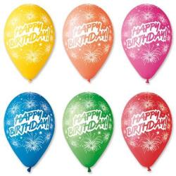 Léggömb, 30 cm, Happy Birthday, tüzijáték - officeland