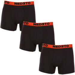 Nedeto 3PACK férfi boxeralsók Nedeto fekete (3NBC3) 3XL