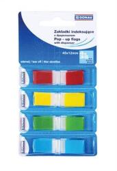 Donau Jelölőcímke, műanyag, 4x35 lap, 12x45 mm, DONAU, vegyes szín
