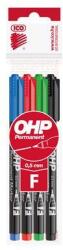 ICO Alkoholos marker készlet, OHP, 0, 5 mm, F, ICO, 4 különböző szín - officeland