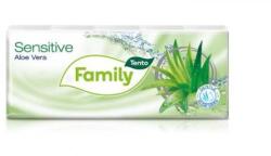 Tento Papír zsebkendő, 3 rétegű, 10x10 db, TENTO Family, aloe vera