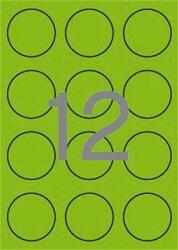 APLI Etikett, 60 mm kör, színes, APLI, neon zöld, 240 etikett/csomag - officeland