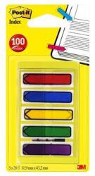 3M Jelölőcímke, műanyag, 5x20 lap, 11, 9x43, 2 mm, nyíl, 3M POSTIT, vegyes