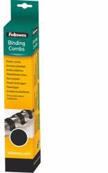 Fellowes Spirál, műanyag, 12 mm, 56-80 lap, FELLOWES, 25 db, fekete