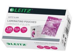 Leitz Meleglamináló fólia, 125 mikron, 54x86 mm, fényes, LEITZ iLam