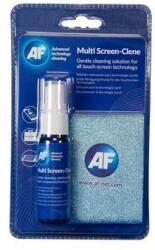 AF International Tisztítófolyadék, érintőkijelzőhöz, mikroszálas kendővel, 25 ml, AF Multi Screen-Clene
