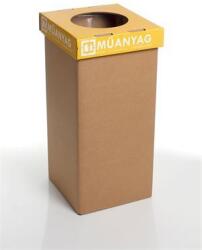 RECOBIN Szelektív hulladékgyűjtő, újrahasznosított, 20 l, RECOBIN Mini, sárga