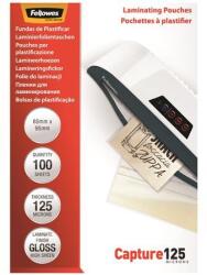 Fellowes Meleglamináló fólia, 125 mikron, 65x95 mm, fényes, 100 db, FELLOWES