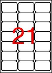 APLI Etikett, univerzális, 63, 5x38, 1 mm, kerekített sarkú, APLI, 2100 etikett/csomag - officeland