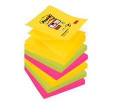3M Öntapadó jegyzettömb, Z, 76x76 mm, 6x90 lap, 3M POSTIT, Super Sticky, Rio - officeland