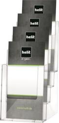 Helit Prospektustartó, asztali, 1/3 A4, 4 rekeszes, HELIT - officeland
