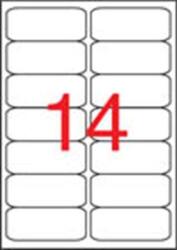 APLI Etikett, univerzális, 99, 1x38, 1 mm, kerekített sarkú, APLI, 1400 etikett/csomag