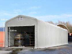TOOLPORT Ponyva csarnok, 5x24m, PVC ponyva, szürke, statikai megerősítéssel (föld alap) Ponyva raktár - (438191)