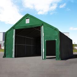 TOOLPORT Ponyva csarnok, 10x20m, PRIMEtex-ponyva, sötét zöld, statikai megerősítéssel (beton alap) Ponyva raktár - (49675)