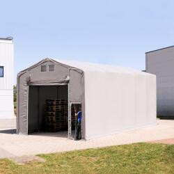 TOOLPORT Ponyva csarnok, 5x10m, PRIMEtex-ponyva, szürke, statikai megerősítés nélkül Ponyva raktár - (79990)