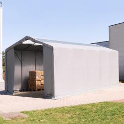 TOOLPORT Ponyva csarnok, 4x12m, PVC ponyva, szürke, statikai megerősítés nélkül Ponyva raktár - (94265)