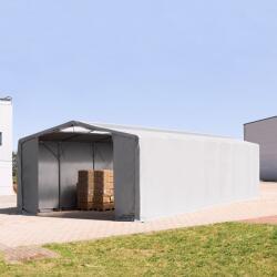 TOOLPORT Ponyva csarnok, 8x16m, PRIMEtex-ponyva, szürke, statikai megerősítés nélkül Ponyva raktár - (80028)