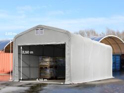 TOOLPORT Ponyva csarnok, 5x10m, PVC ponyva, szürke, statikai megerősítés nélkül Ponyva raktár - (49500)