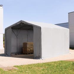 TOOLPORT Ponyva csarnok, 6x6m, PVC ponyva, szürke, statikai megerősítéssel (beton alap) Ponyva raktár - (94106)