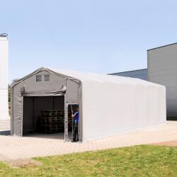 TOOLPORT Ponyva csarnok, 5x12m, PVC ponyva, szürke, statikai megerősítéssel (beton alap) Ponyva raktár - (94098)