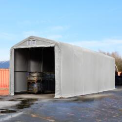 TOOLPORT Ponyva csarnok, 4x24m, PVC ponyva, szürke, statikai megerősítés nélkül Ponyva raktár - (49496)