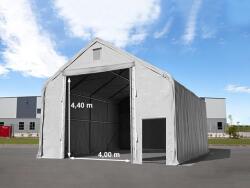 TOOLPORT Ponyva csarnok, 8x8m, PRIMEtex-ponyva, szürke, statikai megerősítéssel (beton alap) Ponyva raktár - (48852)