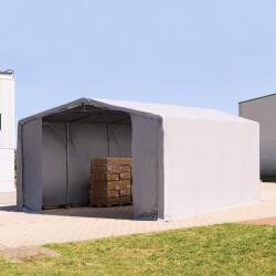 TOOLPORT Ponyva csarnok, 8x8m, PRIMEtex-ponyva, szürke, statikai megerősítéssel (beton alap) Ponyva raktár - (94227)