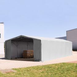 TOOLPORT Ponyva csarnok, 8x16m, PVC ponyva, szürke, statikai megerősítéssel (föld alap) Ponyva raktár - (94309)