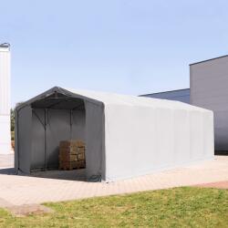 TOOLPORT Ponyva csarnok, 6x12m, PVC ponyva, szürke, statikai megerősítéssel (föld alap) Ponyva raktár - (93888)