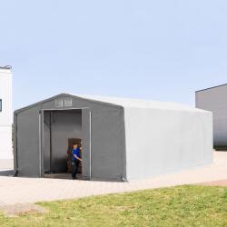 TOOLPORT Ponyva csarnok, 8x12m, PVC ponyva, szürke, statikai megerősítéssel (föld alap) Ponyva raktár - (93947)
