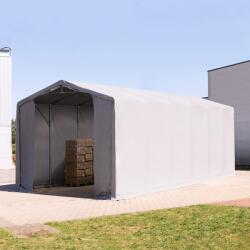 TOOLPORT Ponyva csarnok, 6x12m, PVC ponyva, szürke, statikai megerősítés nélkül Ponyva raktár - (79920)