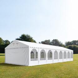 TOOLPORT Parti sátor, 6x28m, PVC ponyva, fehér, padlókerettel Sörsátor, Rendezvény sátor - (37739)