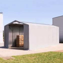 TOOLPORT Ponyva csarnok, 6x12m, PVC ponyva, szürke, statikai megerősítéssel (beton alap) Ponyva raktár - (94134)