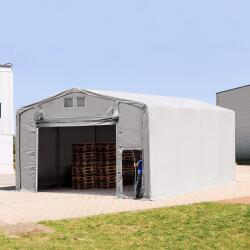 TOOLPORT Ponyva csarnok, 8x8m, PRIMEtex-ponyva, szürke, statikai megerősítéssel (beton alap) Ponyva raktár - (94228)