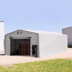 TOOLPORT Ponyva csarnok, 8x12m, PVC ponyva, szürke, statikai megerősítés nélkül Ponyva raktár - (79969)