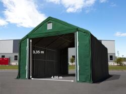 TOOLPORT Ponyva csarnok, 6x8m, PRIMEtex-ponyva, sötét zöld, statikai megerősítéssel (beton alap) Ponyva raktár - (48845)