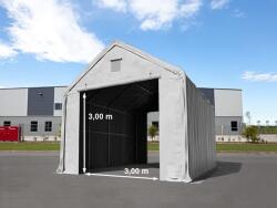 TOOLPORT Ponyva csarnok, 4x8m, PRIMEtex-ponyva, szürke, statikai megerősítéssel (beton alap) Ponyva raktár - (48840)