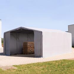 TOOLPORT Ponyva csarnok, 8x10m, PVC ponyva, szürke, statikai megerősítés nélkül Ponyva raktár - (79938)