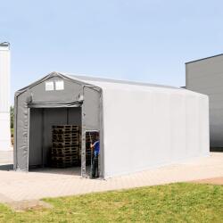 TOOLPORT Ponyva csarnok, 6x12m, PVC ponyva, szürke, statikai megerősítés nélkül Ponyva raktár - (79918)