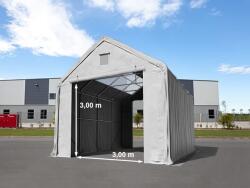 TOOLPORT Ponyva csarnok, 4x8m, PRIMEtex-ponyva, szürke, statikai megerősítéssel (beton alap) Ponyva raktár - (49831)