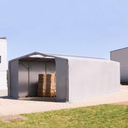 TOOLPORT Ponyva csarnok, 8x12m, PRIMEtex-ponyva, szürke, statikai megerősítéssel (föld alap) Ponyva raktár - (93999)