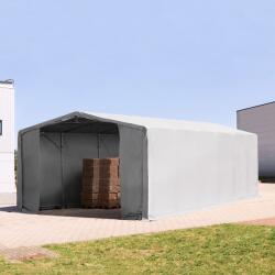 TOOLPORT Ponyva csarnok, 8x12m, PVC ponyva, szürke, statikai megerősítés nélkül Ponyva raktár - (79968)